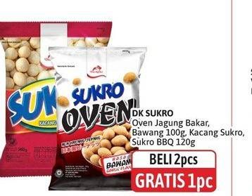 Promo Harga Dua Kelinci Kacang Sukro Oven Rasa Jagung Bakar, Oven Rasa Bawang, BBQ, Original 100 gr - Alfamidi