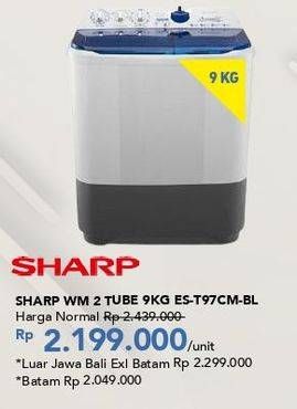 Promo Harga SHARP ES-T97CM-BL 9000 gr - Carrefour