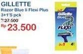 Promo Harga GILLETTE Blue II Flexi 4 pcs - Indomaret