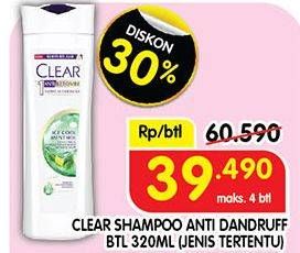 Promo Harga Clear Shampoo 320 ml - Superindo