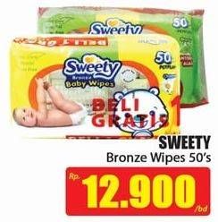 Promo Harga SWEETY Bronze Baby Wipes 50 pcs - Hari Hari