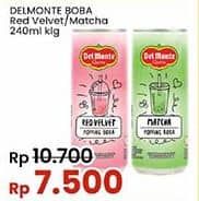 Promo Harga Del Monte Boba Drink Red Velvet, Matcha 240 ml - Indomaret