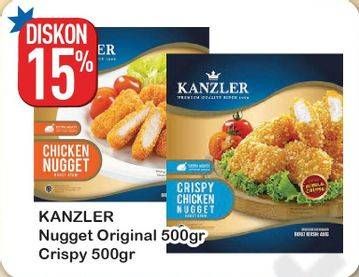 Promo Harga KANZLER Chicken Nugget Original, Crispy 500 gr - Hypermart