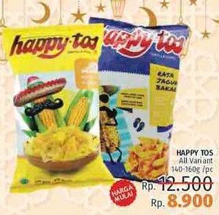 Promo Harga HAPPY TOS Tortilla Chips All Variants 140 gr - LotteMart