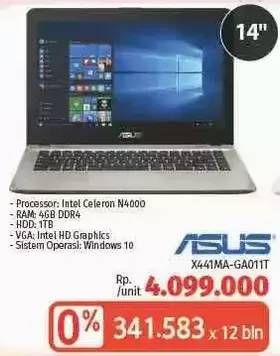 Promo Harga ASUS Laptop X441MA-GA011T | RAM 4GB  - LotteMart