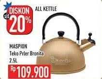 Promo Harga MASPION Teko Bronita 2.5ltr  - Hypermart