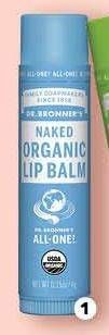 Promo Harga DR BRONNERS Organic Lip Balm Naked 4 gr - Guardian