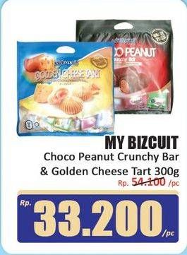 Promo Harga My Bizcuit Choco Peanut Crunchy Bar/Golden Cheese Tart  - Hari Hari