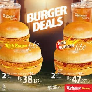 Promo Harga Burger Deals  - Richeese Factory