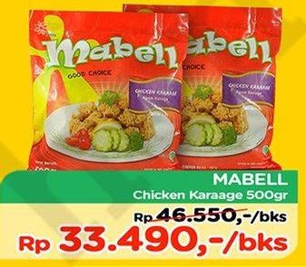 Promo Harga MABELL Chicken Karaage 500 gr - TIP TOP