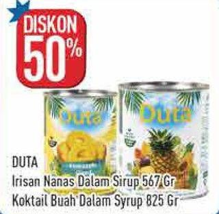 Promo Harga DUTA Pineapple Sliced 567gr / Tropical Fruit Salad 825gr  - Hypermart