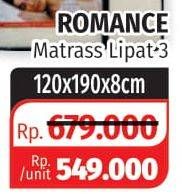 Promo Harga ROMANCE Matras Lipat 3 120 X 190 X 8 Cm 1 pcs - Lotte Grosir