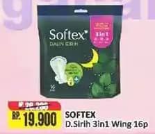 Promo Harga Softex Daun Sirih 3 In 1 16 pcs - Alfamart