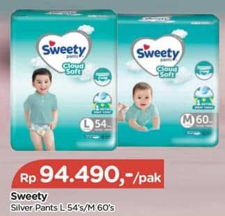 Promo Harga Sweety Silver Pants M60, L54 54 pcs - TIP TOP