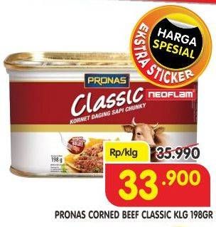 Promo Harga PRONAS Corned Beef Classic 198 gr - Superindo