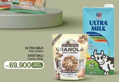 Promo Harga Ultra Milk Susu UHT + East Bali Cashew Granola   - LotteMart