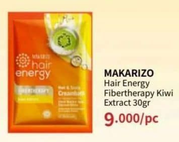 Promo Harga Makarizo Hair Energy Fibertherapy Hair & Scalp Creambath Kiwi 30 gr - Guardian