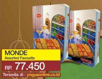 Promo Harga MONDE Favourite Assortment Cookies 575 gr - Yogya