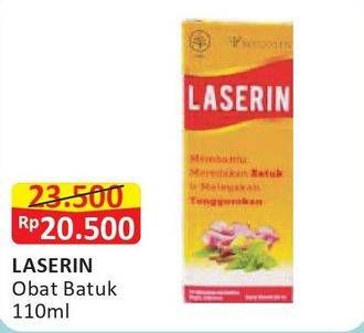 Promo Harga LASERIN Syrup Obat Batuk 110 ml - Alfamart