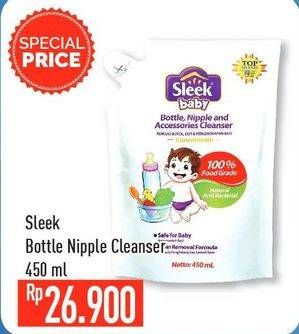 Promo Harga SLEEK Baby Bottle, Nipple and Accessories Cleanser 450 ml - Hypermart