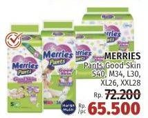 Promo Harga Merries Pants Good Skin L30, M34, S40, XXL28, XL26 26 pcs - LotteMart