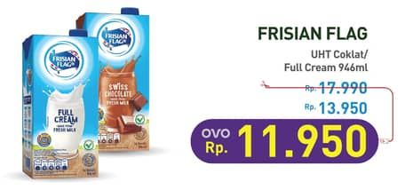 Promo Harga Frisian Flag Susu UHT Purefarm Swiss Chocolate, Full Cream 946 ml - Hypermart