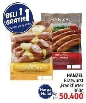 Promo Harga HANZEL Bratwurst/Frankfurter 360gr  - LotteMart