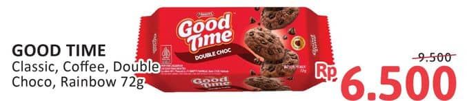 Promo Harga Good Time Cookies Chocochips Classic, Coffee, Double Choc, Rainbow Chocochip 72 gr - Alfamidi