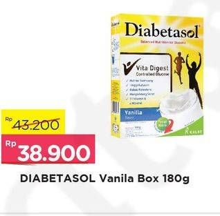 Promo Harga DIABETASOL Special Nutrition for Diabetic Vanilla 180 gr - Alfamart