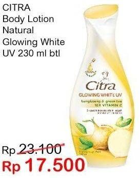 Promo Harga CITRA Hand & Body Lotion Natural Glowing White 230 ml - Indomaret