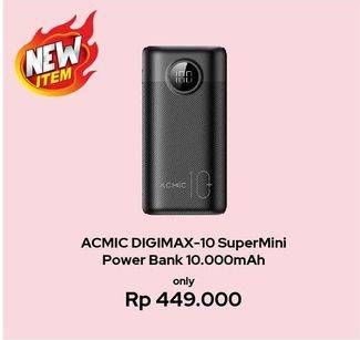 Promo Harga Acmic DIGIMAX-10 SuperMini Power Bank 10.000mAh  - Erafone