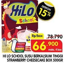 Promo Harga HILO School Susu Bubuk Strawberry Cheesecake 500 gr - Superindo