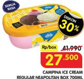 Promo Harga Campina Ice Cream Neapolitan 700 ml - Superindo