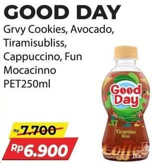 Promo Harga Good Day Coffee Drink Groovy Cookies, Avocado Delight, Tiramisu Bliss, Originale Cappucino, Funtastic Mocacinno 250 ml - Alfamart