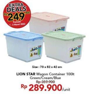 Promo Harga LION STAR Wagon Container 100000 ml - Carrefour