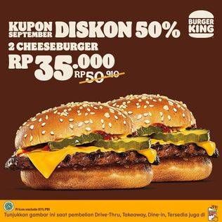 Promo Harga BURGER KING Burger Cheeseburger  - Burger King