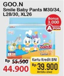 Promo Harga Goon Smile Baby Comfort Fit Pants L28, XL26, M30 26 pcs - Alfamart