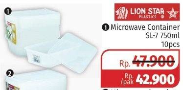 Promo Harga Microwave Container SL-7 750ml 10 pcs - Lotte Grosir