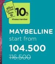Maybelline Product  Diskon 10%, Harga Promo Rp104.500, Harga Normal Rp116.500, Start from