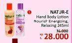Promo Harga NATUR-E Hand Body Lotion Daily Nourishing Nourish Energizing, Nourish Relaxing 245 ml - Alfamidi