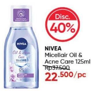Promo Harga Nivea MicellAir Skin Breathe Micellar Water Oil Acne Care 125 ml - Guardian