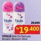 Promo Harga Vitalis Fragranced Deodorant Roll On Bizarre, Blossom 40 ml - Alfamidi