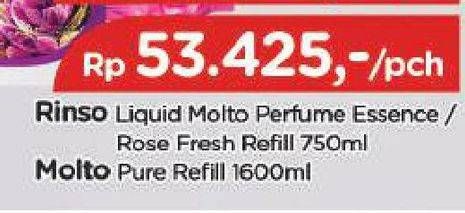 Promo Harga MOLTO Softener Ultra Pure 1600 ml - TIP TOP