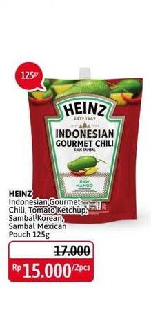 Heinz Indonesian Gourment Chili, Tomato Ketchup, Sambal Korean, Sambal Mexican Pouch 125g