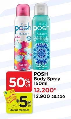 Promo Harga Posh Hijab Perfumed Body Spray 150 ml - Watsons