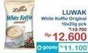 Promo Harga Luwak White Koffie Original per 10 sachet 20 gr - Indomaret