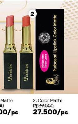 Promo Harga PURBASARI Color Matte Lipstick  - Guardian