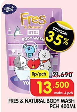 Promo Harga Fres & Natural Body Wash Dessert Collection All Variants 400 ml - Superindo