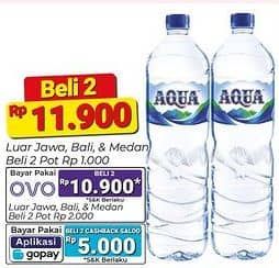 Promo Harga Aqua Air Mineral 1500 ml - Alfamart