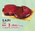 Promo Harga Beef Liver (Hati Sapi) per 100 gr - Yogya